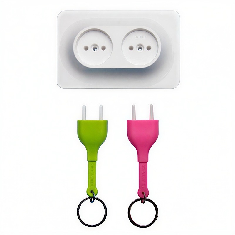 جاکلیدی فانتزی طرح پریز و دوشاخه بسته 2 عددی